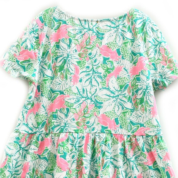 Lilly Pulitzer Girls Mini Geanna Swing Dress Botanical Green XL 12-14 YRS 278481 - Picture 5 of 8